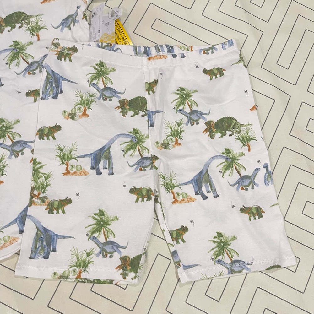 NWT Burt's Bees Kids Dinosaur Pajama Set - Picture 3 of 9